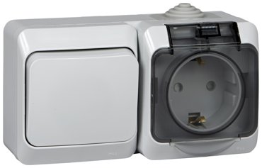 Выключатель с сетевой розеткой Schneider Electric Этюд BPA16-241C 839₽