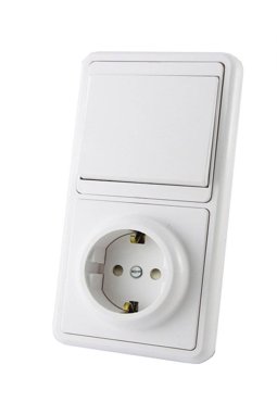 Выключатель с сетевой розеткой TDM ELECTRIC Sq1813-0001 БКВР-1 732₽