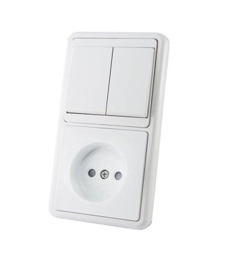 Выключатель с сетевой розеткой TDM ELECTRIC SQ1813-0005 480₽