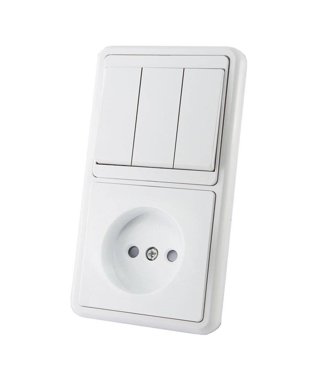 Выключатель с сетевой розеткой TDM ELECTRIC SQ1813-0006 698₽