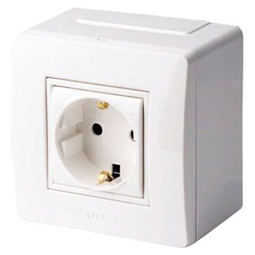 Коробка 1-м ОП PDD-N60 16А IP00 с заземл с силовой роз BRAVA 2мод бел DKC 10482 1317₽
