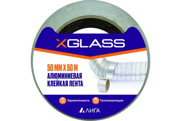 X-Glass Лента клейкая алюминиевая 50мм х 50м арт 0505 УТ0005762 881₽