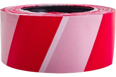 Лента сигнальная для ограждений 200 м х 50 мм бело-красная 1560₽