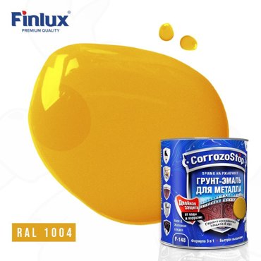 Грунт-эмаль Finlux F-148 Gold 3 в 1 водоотталкивающий оранжевого цвета 5 л 6360₽