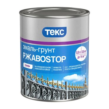 Грунт-эмаль ТЕКС РжавоStop зелёный 09кг по ржавчине 1839₽
