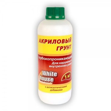 Грунтовка White House акриловая для наружных и внутренних работ 1 кг 277₽