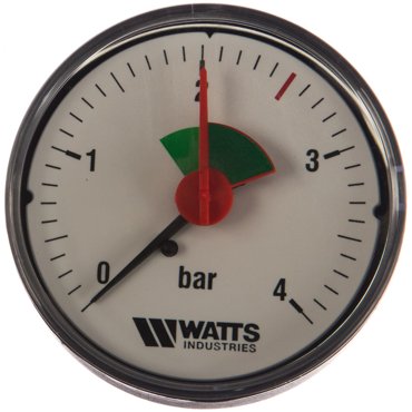 Аксиальный манометр Watts FR101 0-4 bar корпус 63 мм 10008090 1300₽
