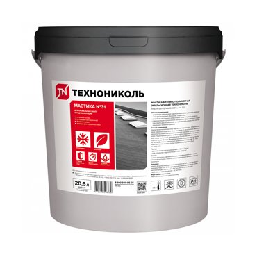 Мастика кровельная 31 Технониколь Professional морозостойкая 18 кг черная 4782₽