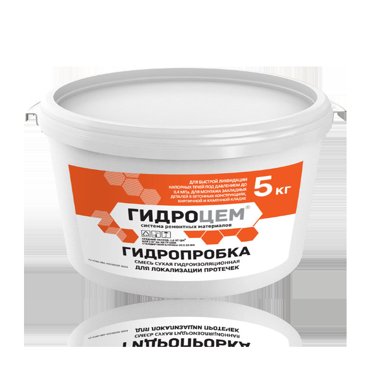 Гидроизоляция Гидроцем Гидропробка 5 кг 1850₽