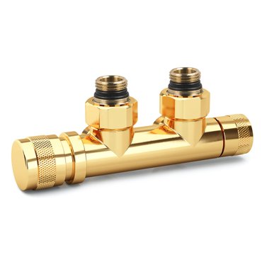 Узел угловой SR Rubinetterie для нижнего подключения 12x34 цвет золото 24759₽