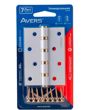 Врезная петля AVERS 100х70х25-B4-WG-Blister-DIY 750₽