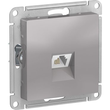 Розетка телефонная Schneider Electric AtlasDesign RJ11 Алюминий 1390₽