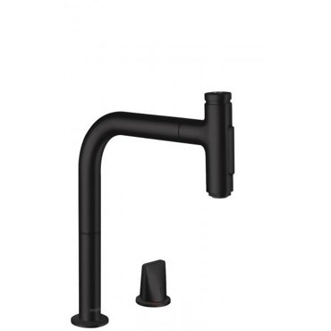 Кухонный смеситель hansgrohe M71 M7120-H200 однорычажный на 2 отверстия с вытяжным 100360₽