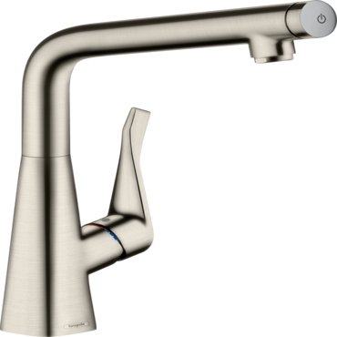 Смеситель для кухни Hansgrohe Metris Select M71 14785800 сталь 59510₽