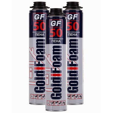 Монтажная пена GoldiFoam 50 профессиональная 1000 мл 3 шт 2529₽
