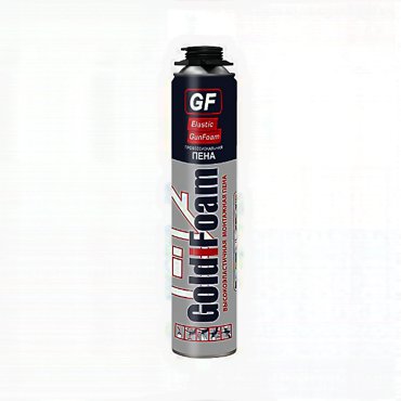 Пена монтажная GoldiFoam Elastic GunFoam профессиональная высокоэластичная 1000 мл 890₽