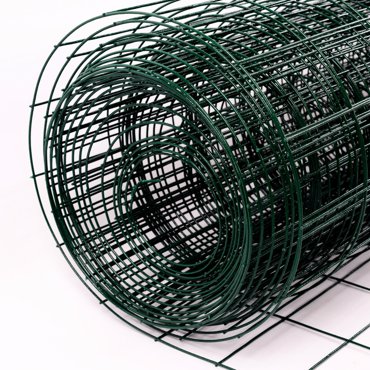 Сетка сварная оцинкованная зеленая 18 м высотой рулон 15 м ячейка 75х100 мм 6371₽