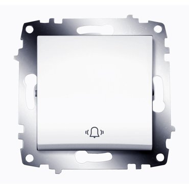 Cosmo Выключатель кнопочный с символом Звонок белый код 619-010200-207 ABB 1шт 449₽