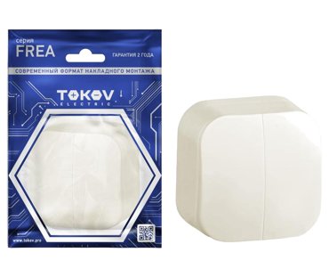 Выключатель 2-кл ОП Frea 10А IP20 250В АБС-пластик беж TOKOV ELECTRIC TKE-FR-V2-C02 278₽