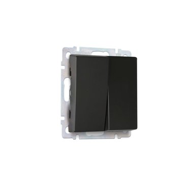 Выключатель Нептун 2-клавишный 10А черный SBE-05b-10-SW2-0 410₽