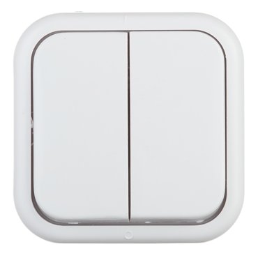 Выключатель SVET SV 0925-0174 двухклавишный открытая установка белый 10 А 440₽