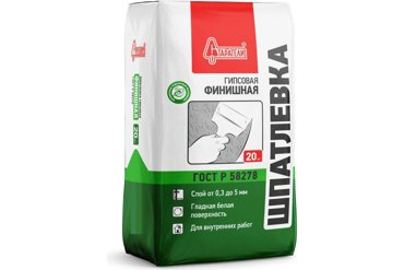 Шпатлевка Старатели гипсовая финишная 20 кг 1400₽