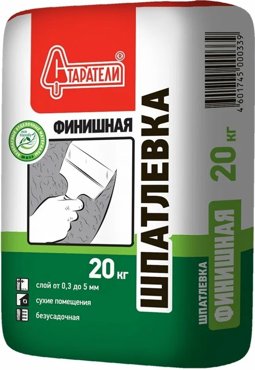 СТАРАТЕЛИ Финишная шпатлевка гипсовая белая 20кг 736₽
