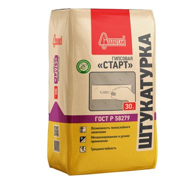 Штукатурка гипсовая Старатели Старт 30 кг 614₽