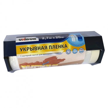 Пленка укрывная Unibob с малярной лентой диспенсер 27 х 20 м 1040₽