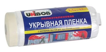 Пленка укрывная Unibob с малярной лентой 11 м х 33 м 999₽