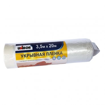 Пленка защитная Unibob с малярной лентой 18 x 33 м 1470₽