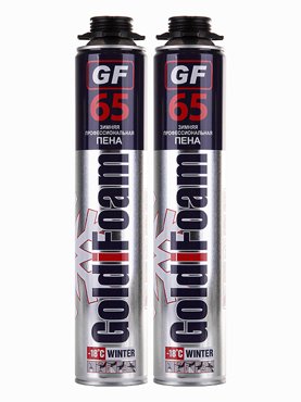 Монтажная пена зимняя GoldiFoam 65 профессиональная 1000 мл 2 шт 2250₽