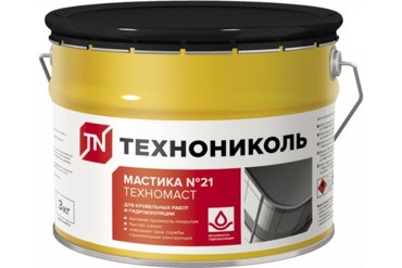 Технониколь Мастика кровельная 21 Техномаст ведро 3 кг ЦБ769340 4523₽