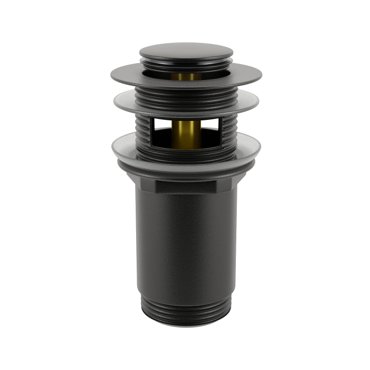 Донный клапан с переливом Wellsee Drainage System 182130000 латунь цвет матовый черный 2690₽