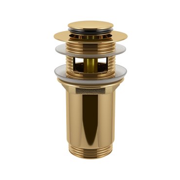 Донный клапан с переливом Wellsee Drainage System 182131000 латунь цвет золото 2090₽