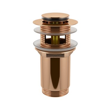 Донный клапан с переливом Wellsee Drainage System 182132000 латунь цвет розовое золото 2490₽