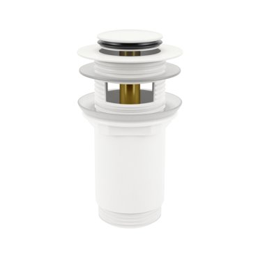 Донный клапан с переливом Wellsee Drainage System 182133000 латунь цвет матовый белый 2190₽
