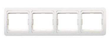 Рамка 4-местная горизонтальная серебро Smart Buy Марс SBE-02s-00-FR-4 195₽