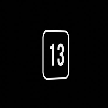 Табличка 13 Черная глянцевая 10 см х 10 см 798₽