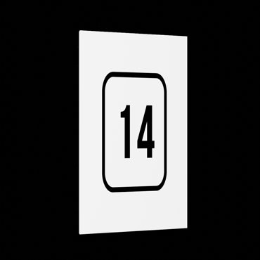 Табличка 14 Белая глянцевая 10 см х 10 см 698₽