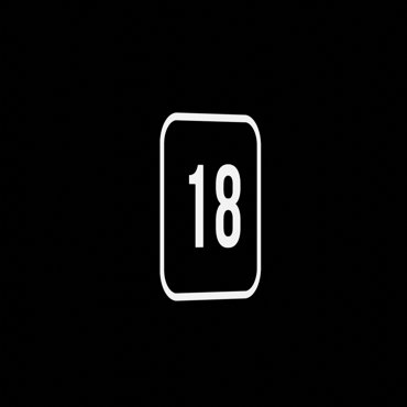 Табличка 18 Черная глянцевая 10 см х 10 см 798₽