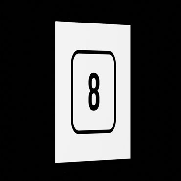 Табличка 8 Белая глянцевая 10 см х 10 см 698₽