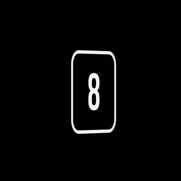 Табличка 8 Черная глянцевая 10 см х 10 см 798₽