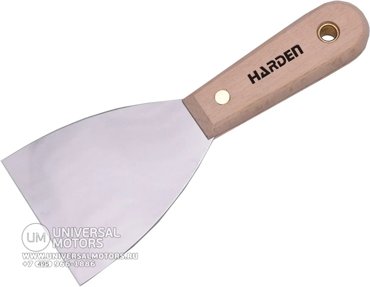 Шпатель с деревянной ручкой 100мм Harden 620209 200₽
