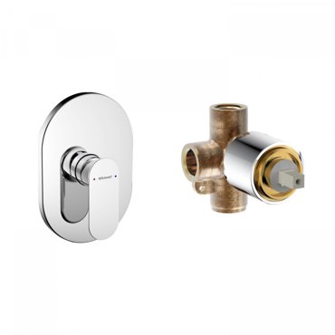 Встраиваемый смеситель 1-функц Bravat Gina F865CP-SET 9737₽