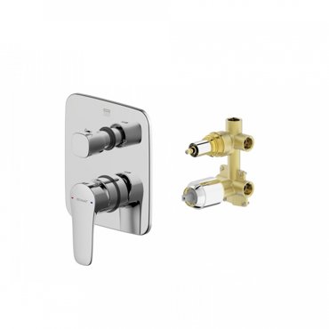 Встраиваемый смеситель 3-функц Bravat Source F817CP-3-SET 8835₽