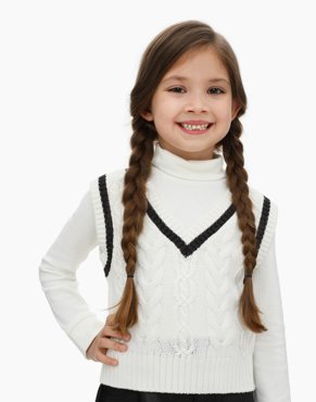 Жилет детский Gloria Jeans GSW005943 молочный 110 299₽