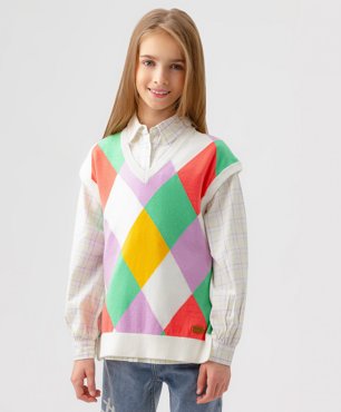 Жилет детский Button Blue 123BBGJC36010013 мультицвет 146 1559₽
