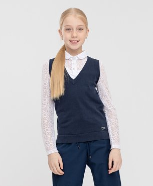 Жилет детский Button Blue 221BBGS3001 синий 146 2319₽