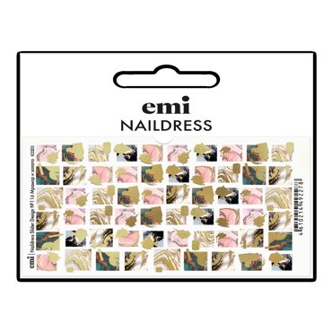 Слайдеры для дизайна ногтей Emi Naildress Slider Design 116 Мрамор и золото 250₽